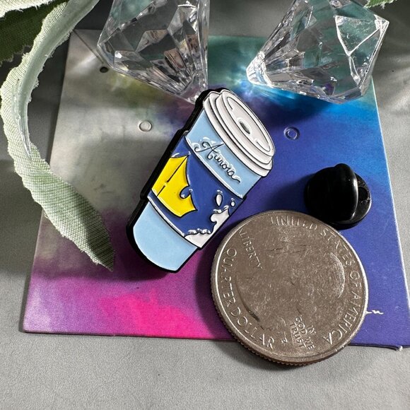 Aurora Princess Lapel Pin Sleeping Beauty Coffee Cup Badge Brooch Jewelry Pin - Picture 4 of 8